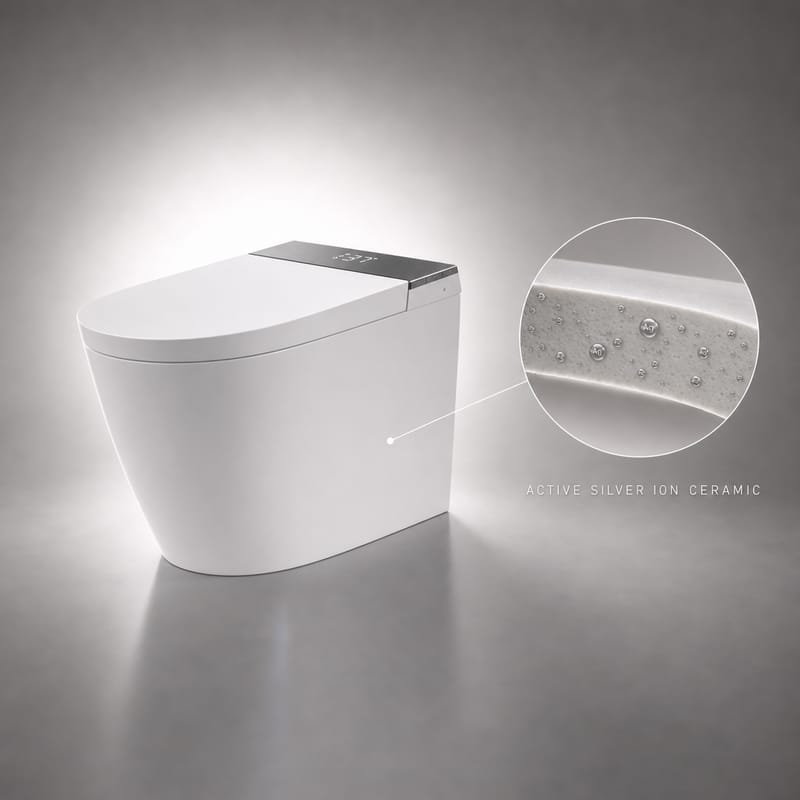 Silver-infused ceramic surface